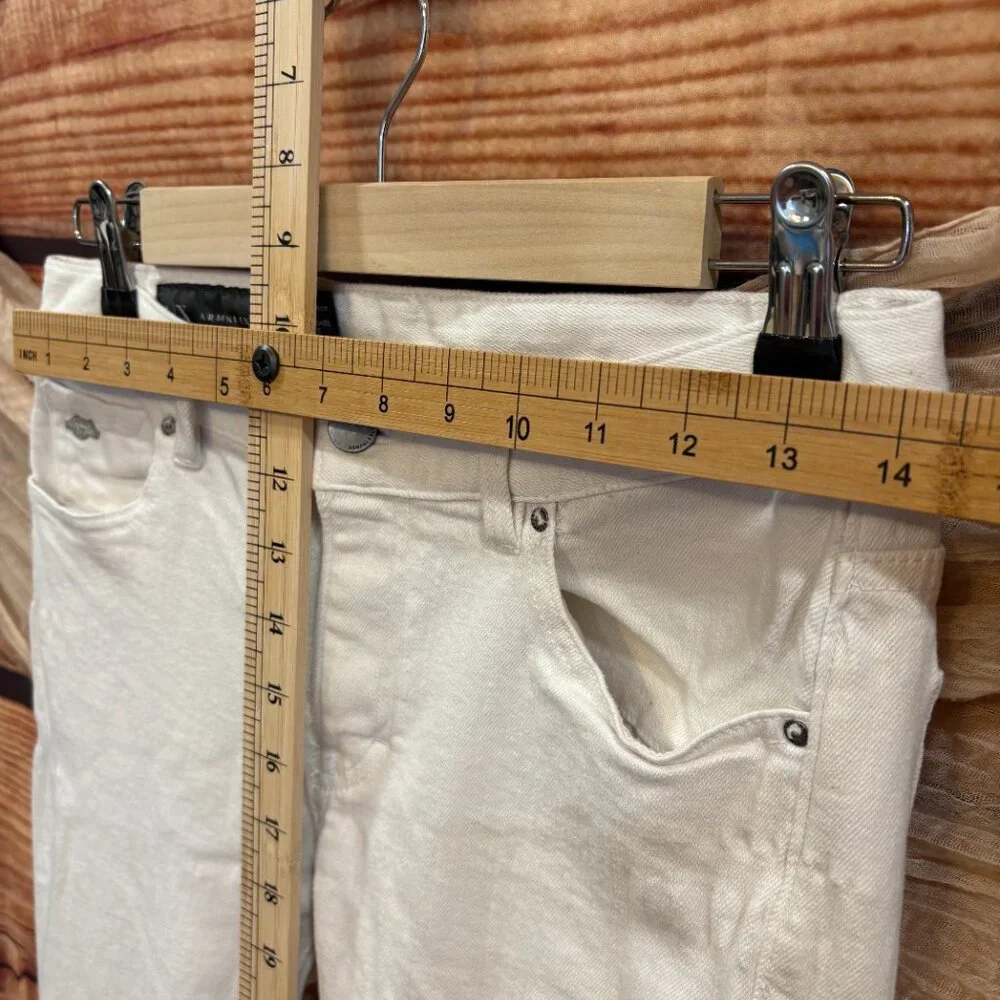 A/X Armani Exchange Womens White Skinny‎ Bootcut Y2K Jeans Size 28S